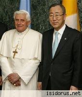 Papež a tajemník OSN Ban Ki Mun