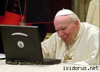 Jan Paweł II wysyła pocztę email Jan Paweł II wysyła pocztę email
