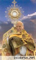 Papież Jan Paweł II błogosławi Najśw. Sakramentem